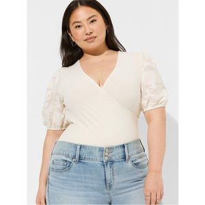 Torrid Pristine Supersoft Surplice Crop Top 2X NWT